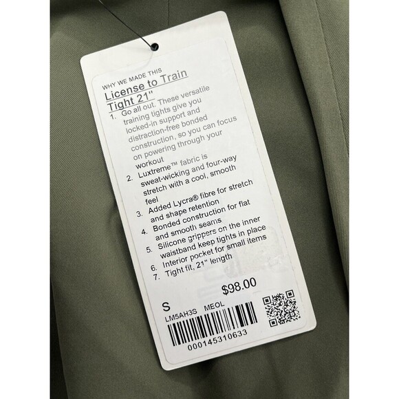 NEW Lululemon XXL Green‎ License to Train Tight Men's Tight Fit 21" - Picture 13 of 16